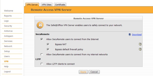checkpoint vpn client ports